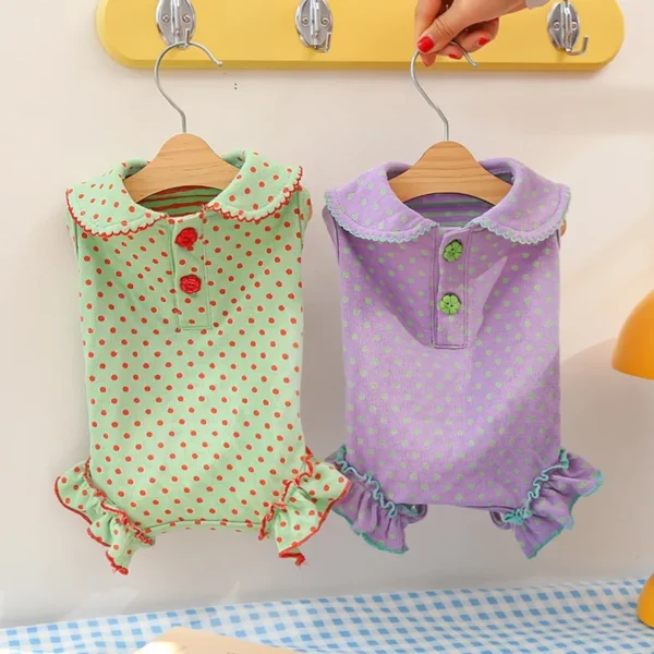 Dog Polka Dot Wrap Belly Clothes