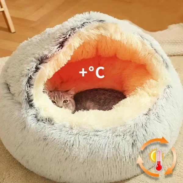 Winter Plush Pet Cat Bed