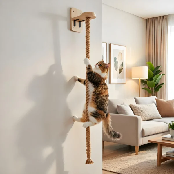 Cat Climbing Shelf and Rope Tree Wall
